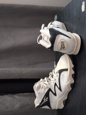 Reebok White and Black Chunky Trainer Sneakers